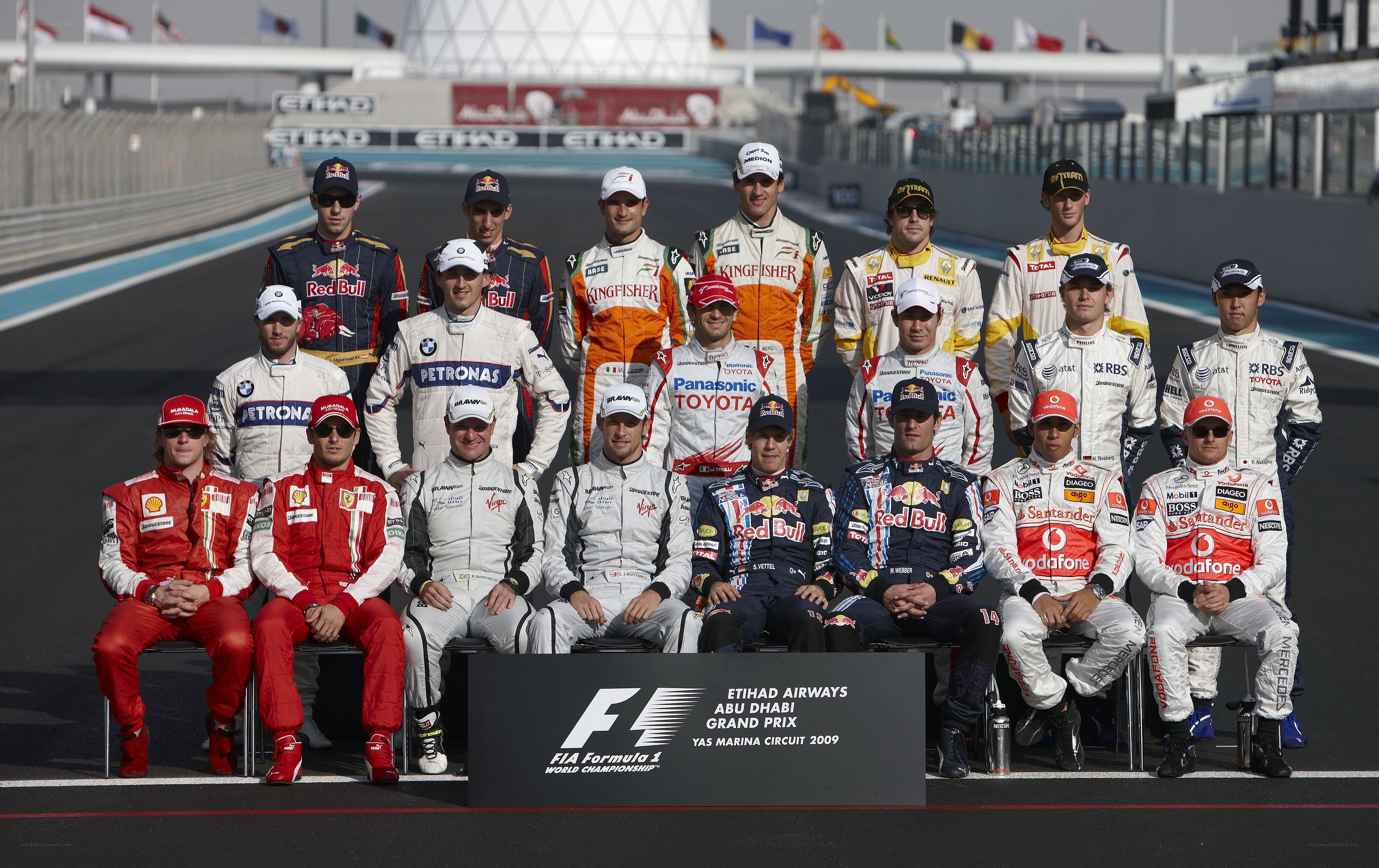 F1 drivers at Abu Dhabi GP