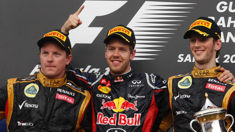 F1 podium celebration