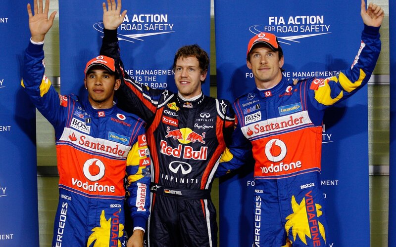 F1 podium celebration