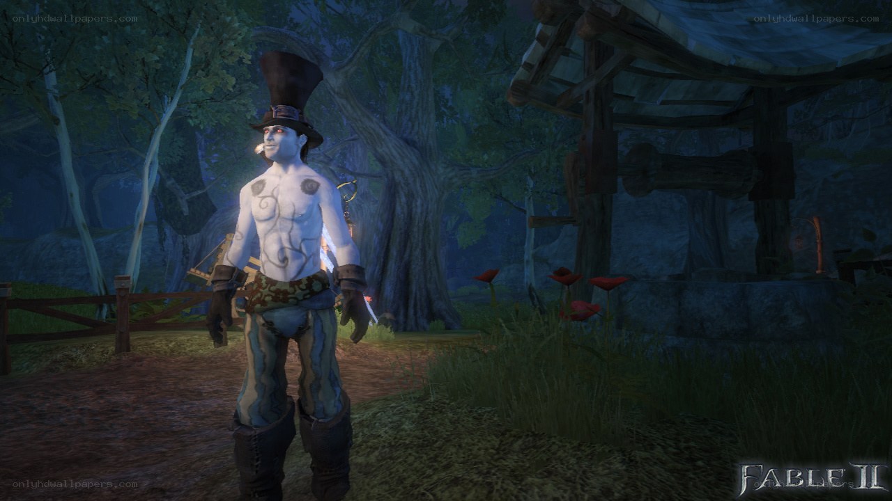 Fable II character in forest