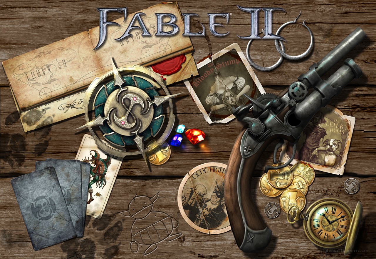 Fable II game art collage