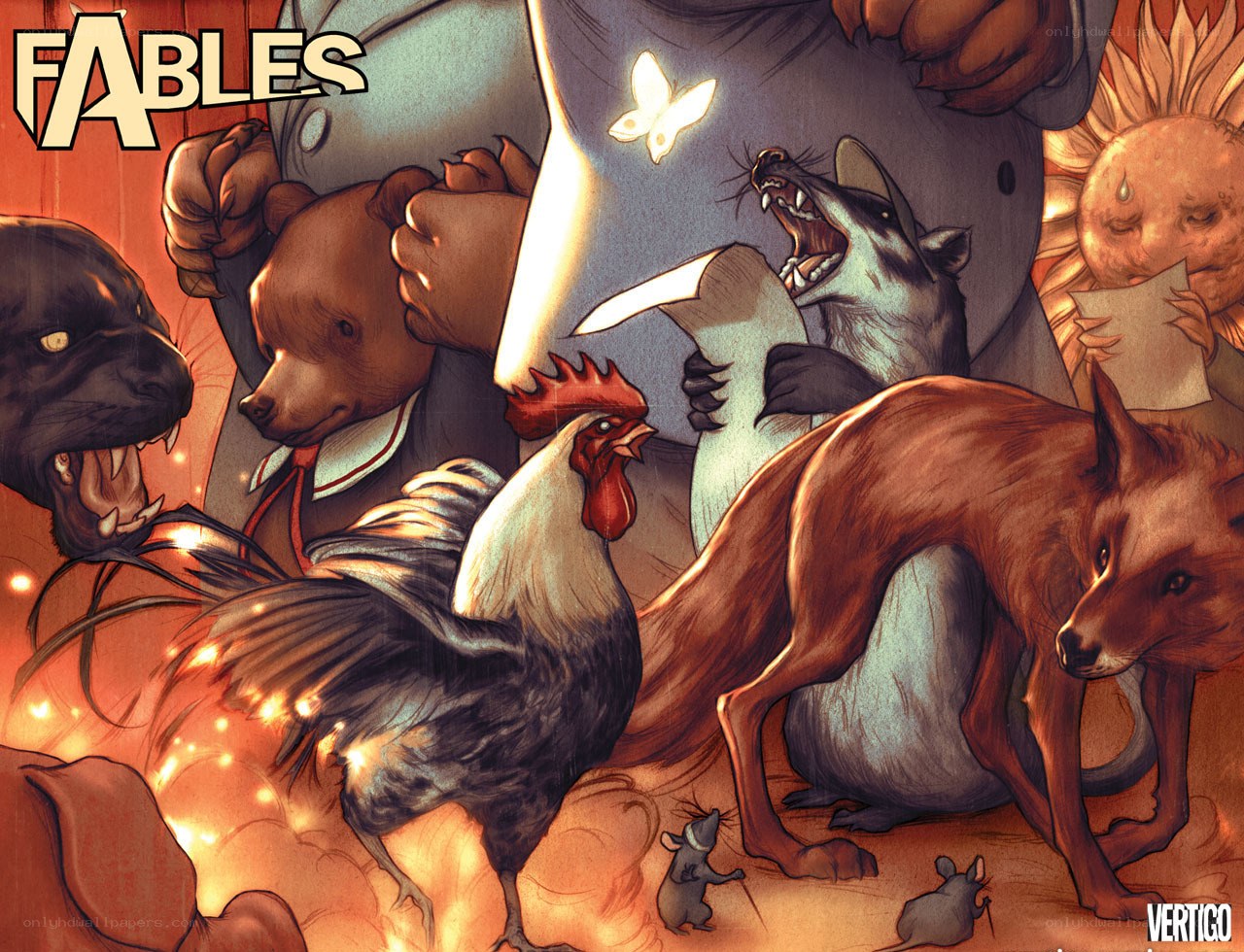 Fables comic book cover art