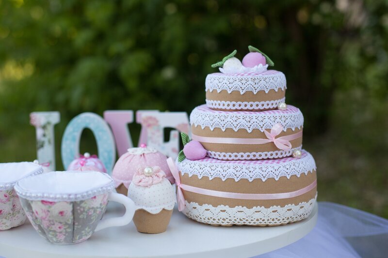 Fabric Cake and Tea Set