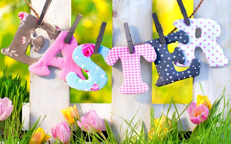 Fabric Easter Letters