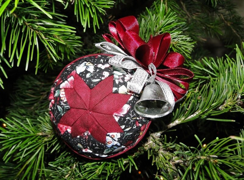 fabric ornament on tree