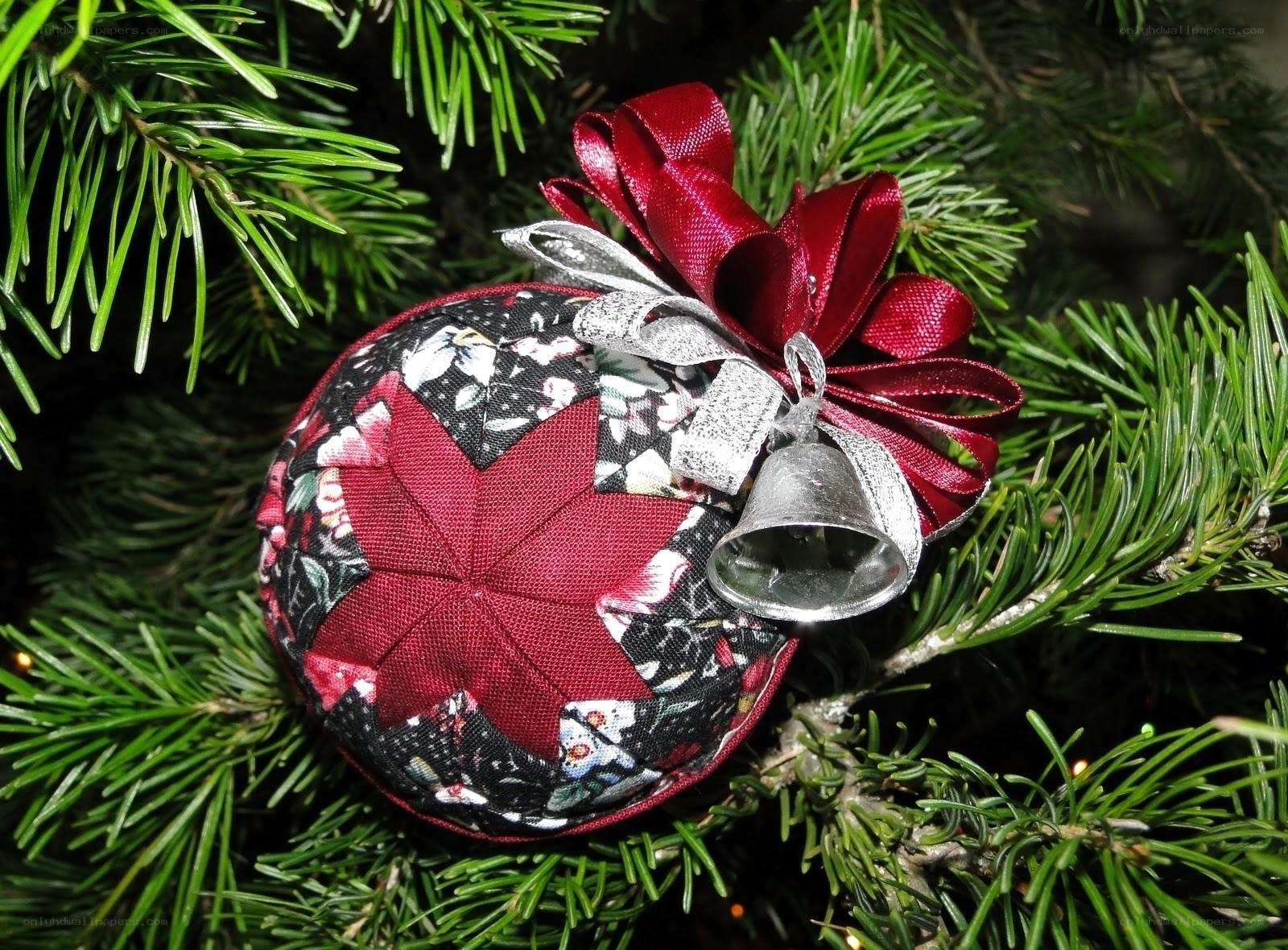 fabric ornament on tree