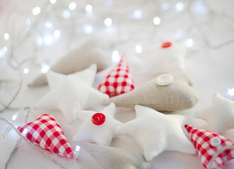 Fabric Star Ornaments