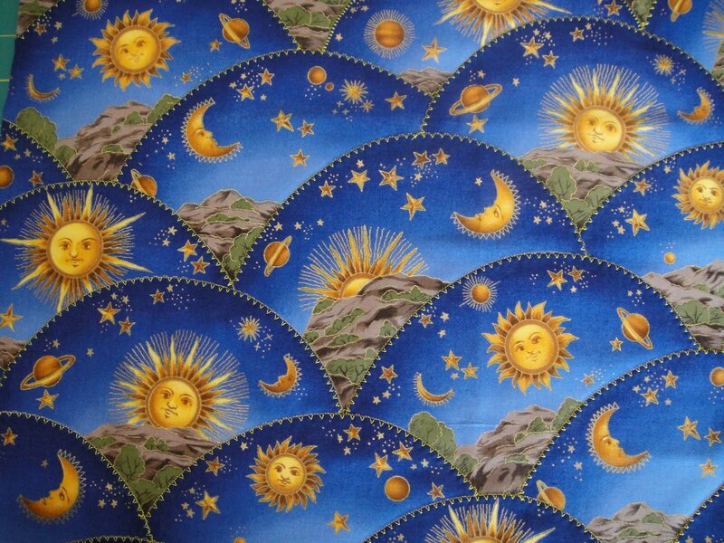 Fabric with Celestial Pattern