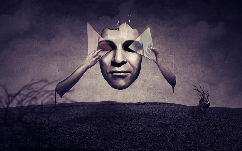 Face Being Held by Hands