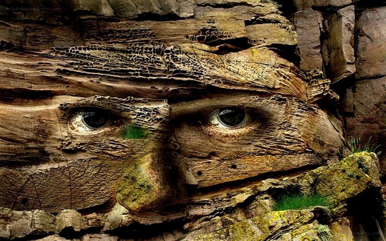 face carved in rock