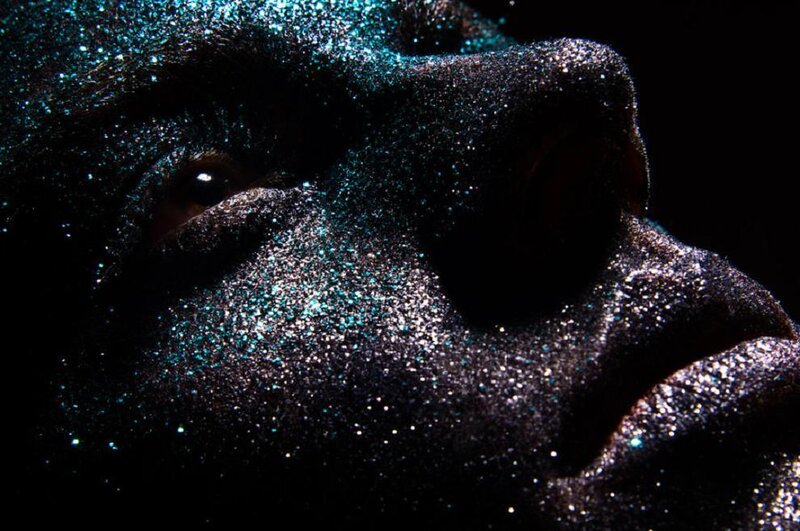 Face Covered in Glitter