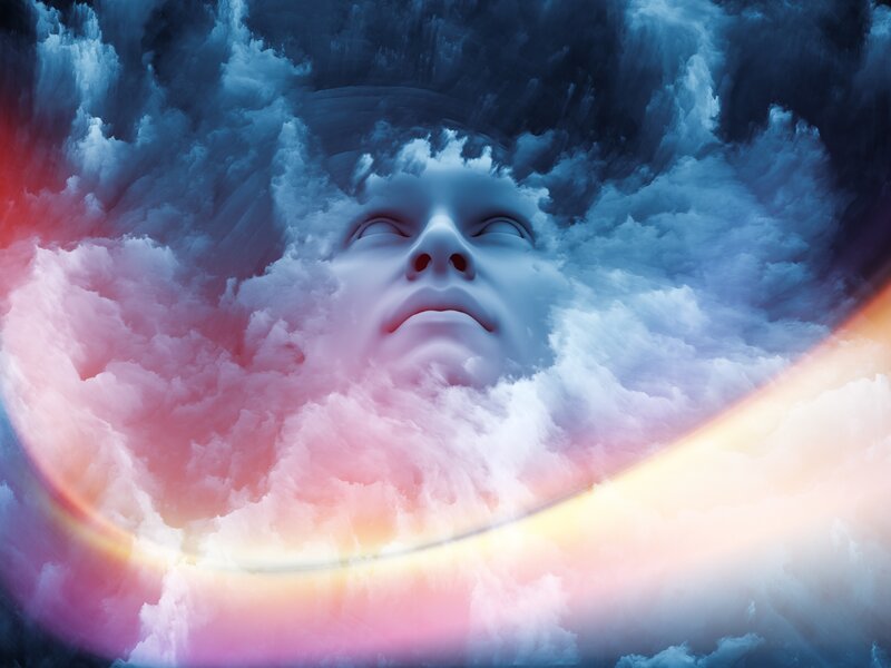 Face in Clouds — Blue