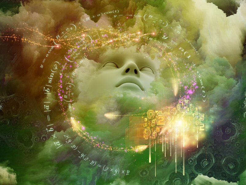 Face in Clouds with Math