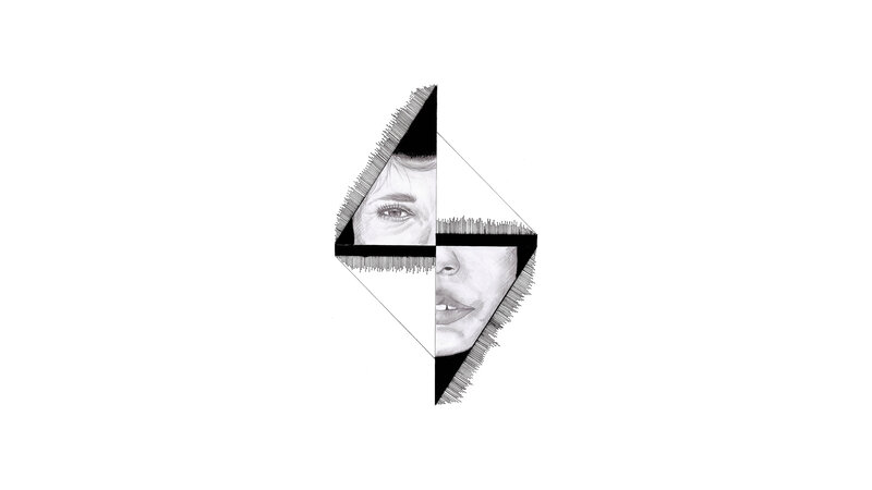 Face in Geometric Pattern