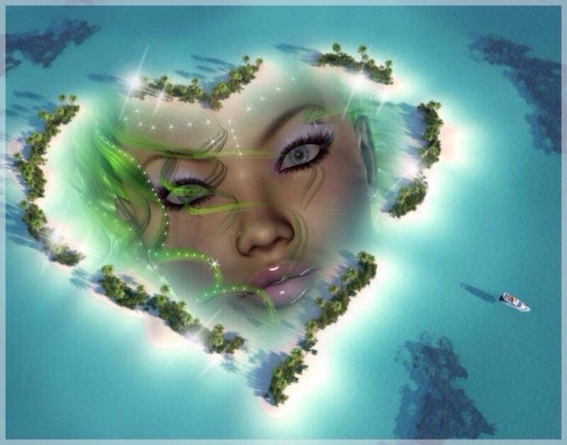 Face in Heart-shaped Islands