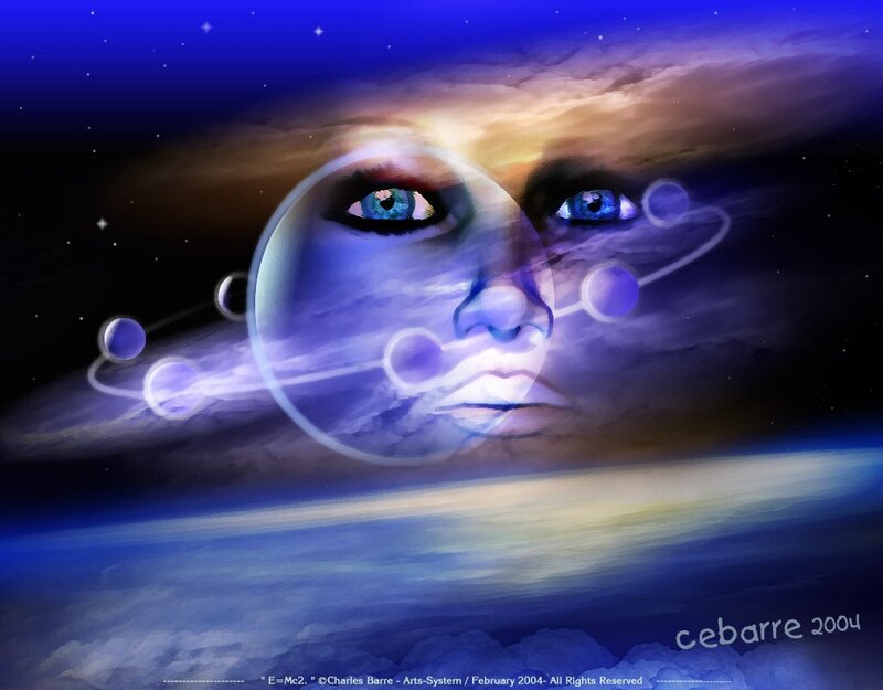 Face in Space with Planets