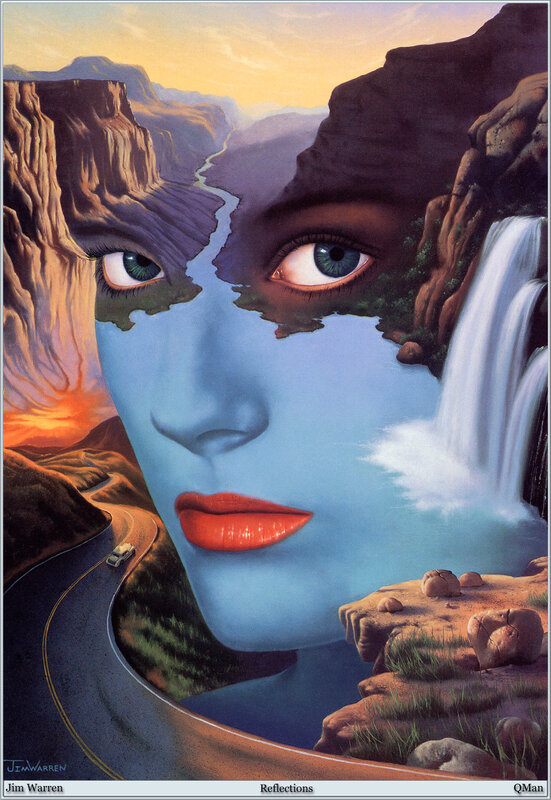 Face in the landscape