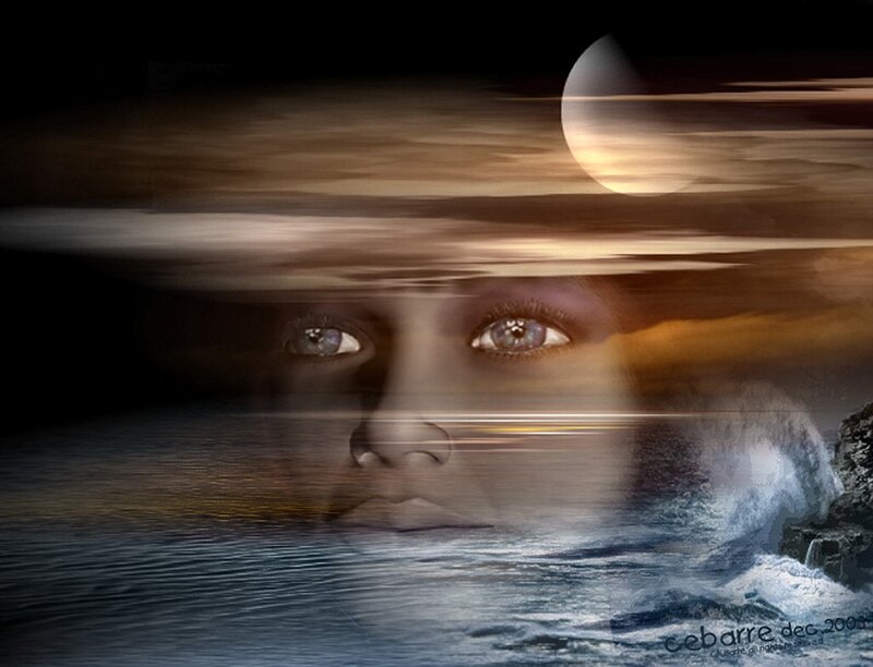 Face in Water Reflection