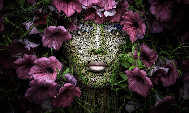 Face Made of Flowers