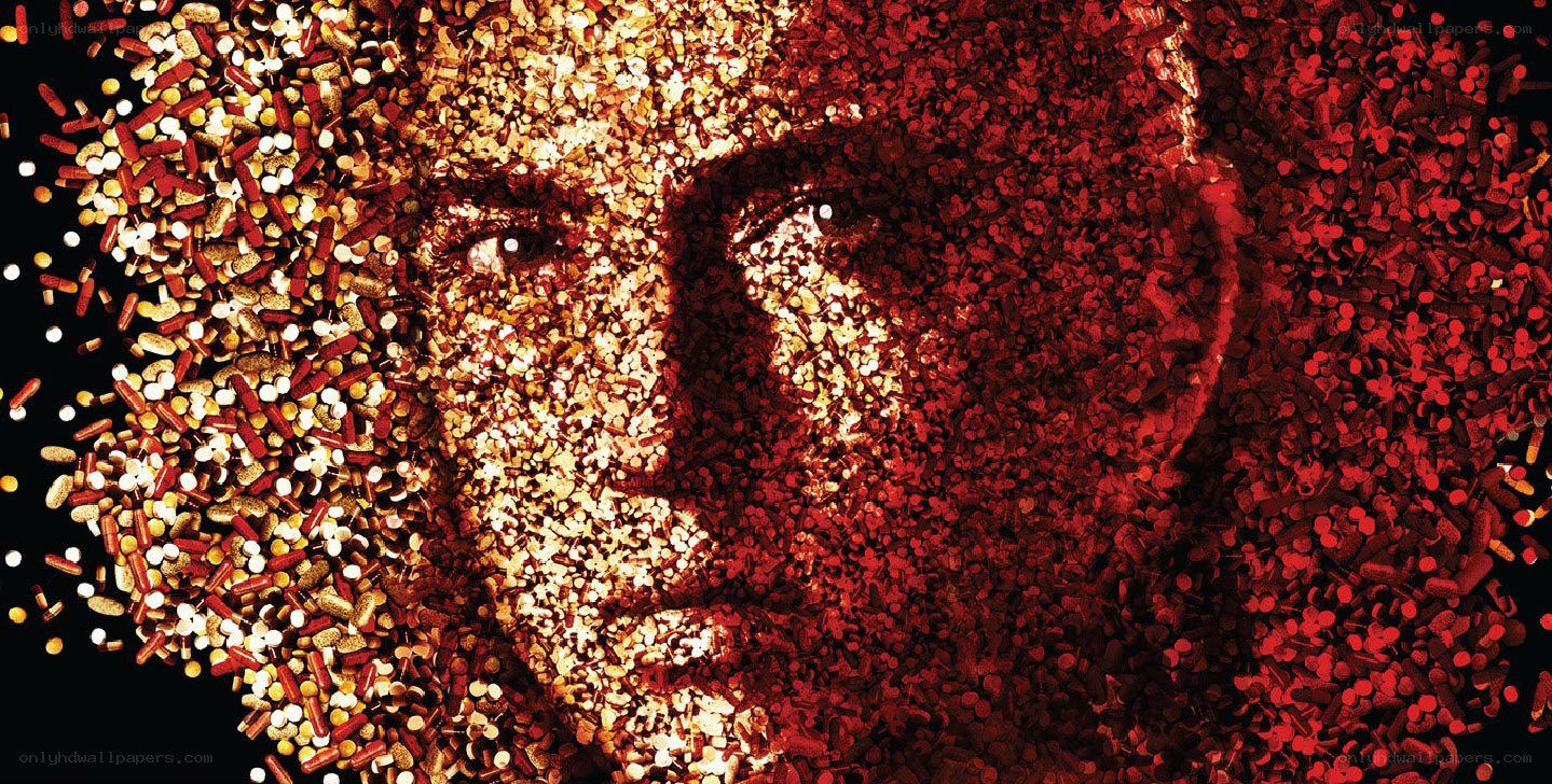 face made of pills