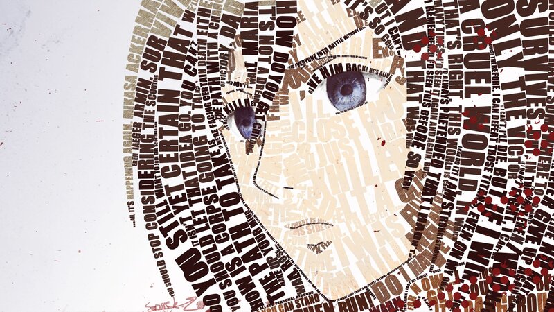 Face Made of Text — White