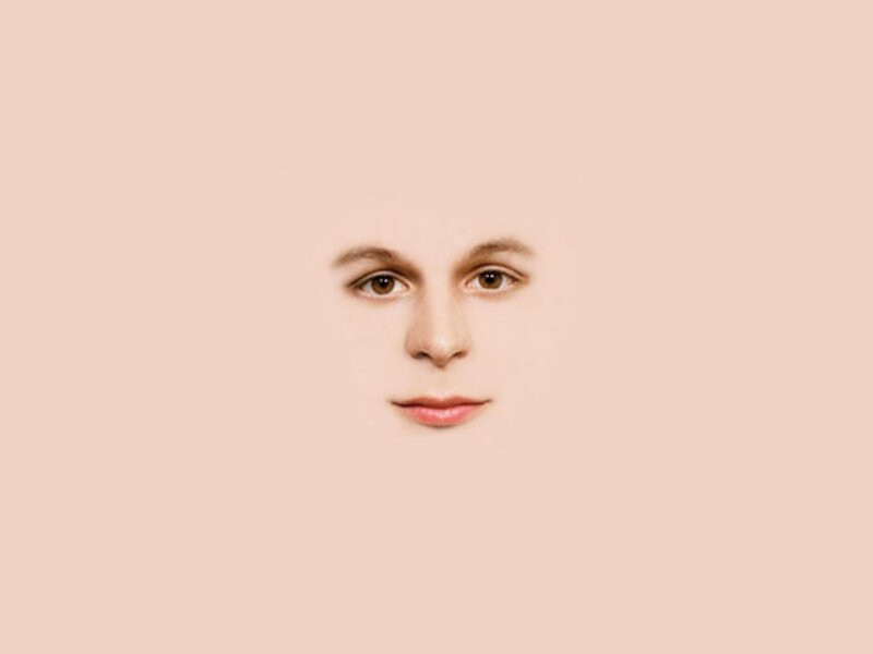 face on a plain background