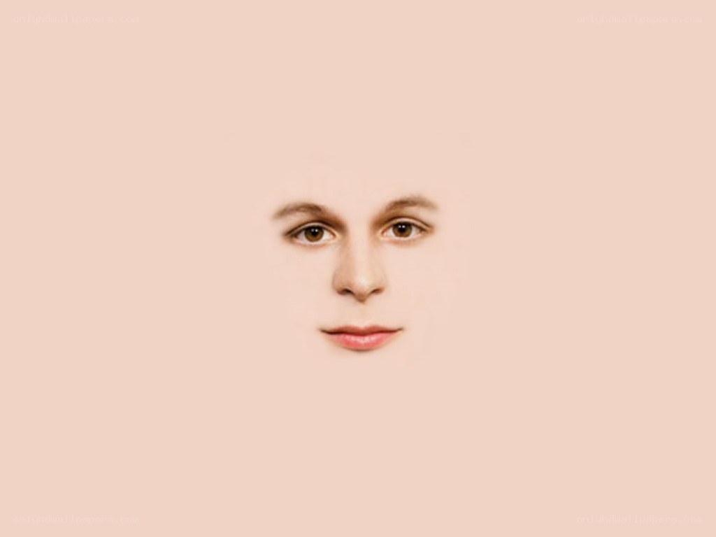 face on a plain background