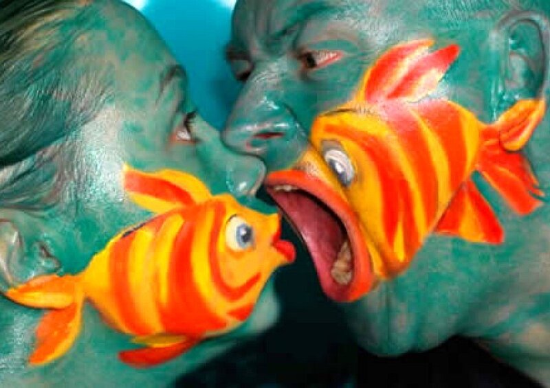 face paint fish art
