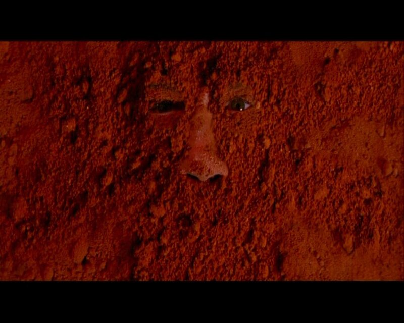 Face Partially Buried in Sand