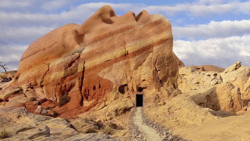 face-shaped rock formation