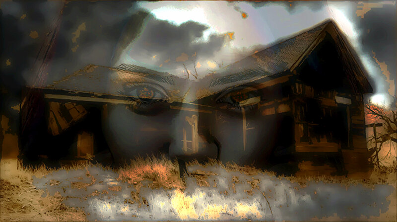 Face Superimposed on House