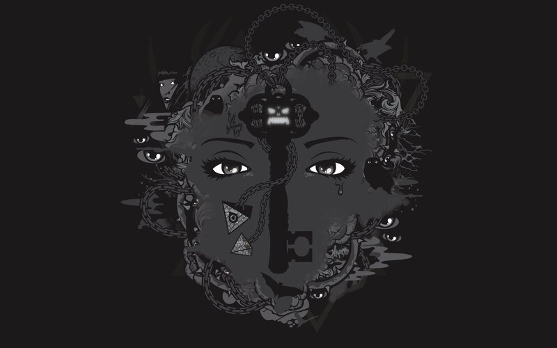 Face with Chains and Eyes