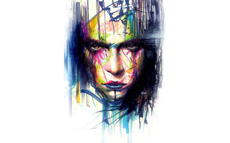 Face with Colorful Paint