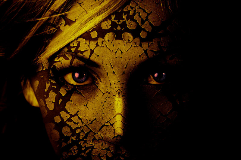 Face with Cracked Texture
