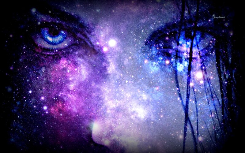 Face with Galaxy Eyes