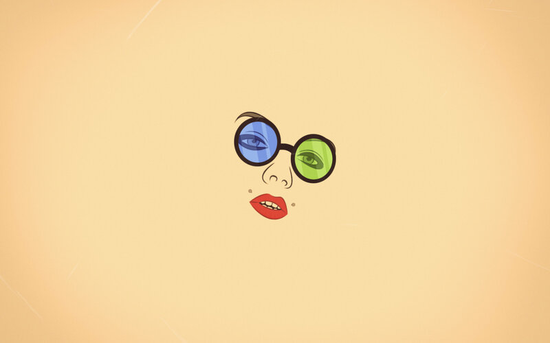 Face with Glasses — Beige