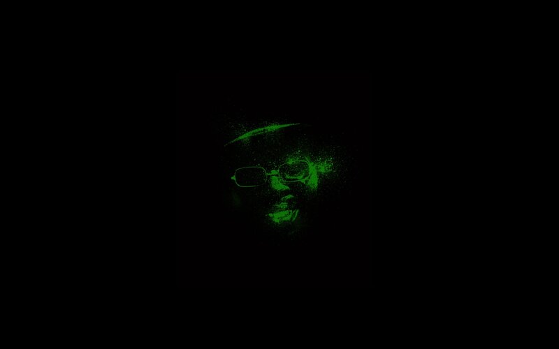 Face with Glasses — Green
