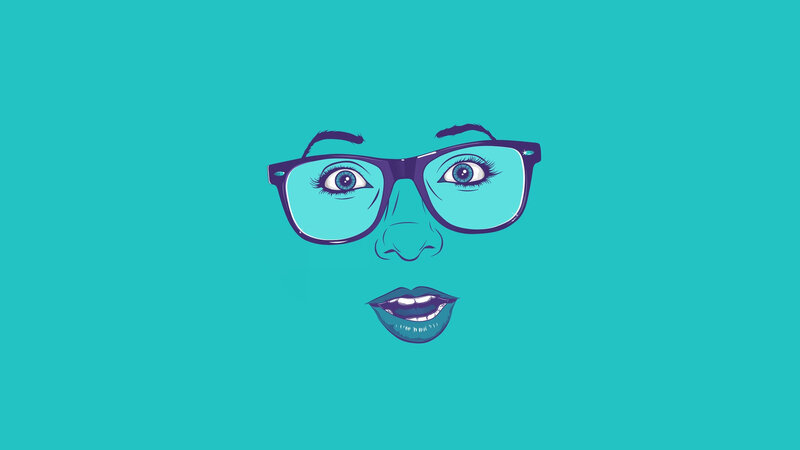 face with glasses illustration