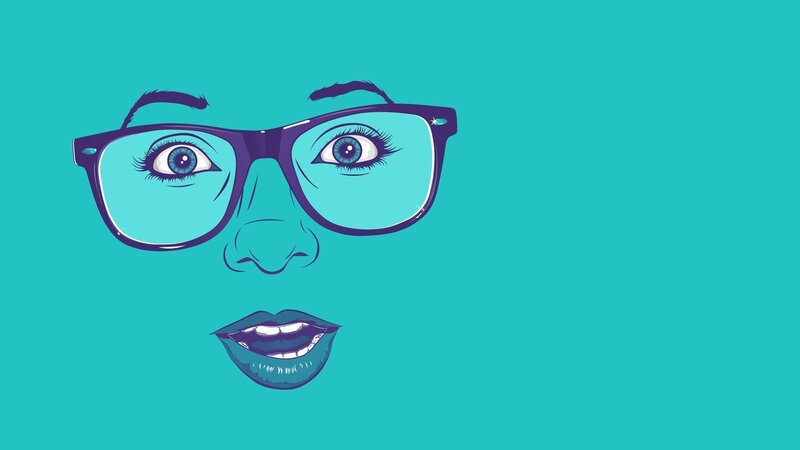 Face with Glasses — Teal