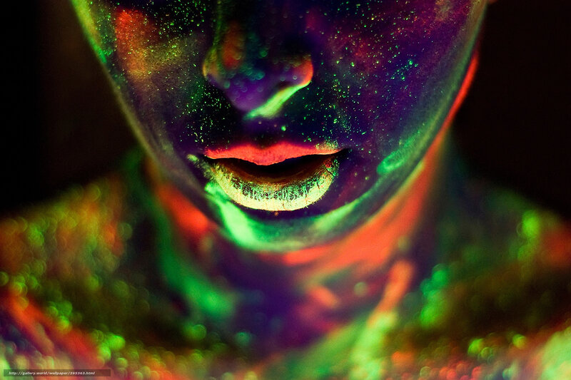 Face with Glowing Paint
