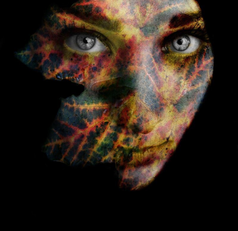 Face with Leaf Pattern