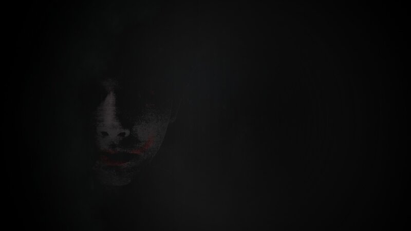Face with Red Markings — Black, Dark, Eerie