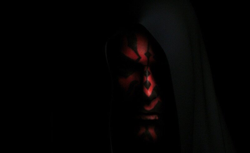 Face with Red Markings — Black