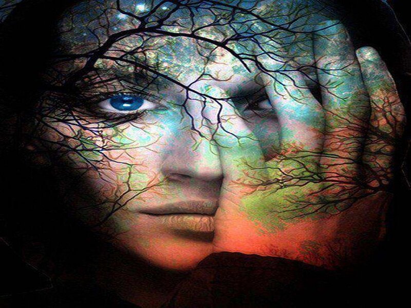 Face with Tree Branches