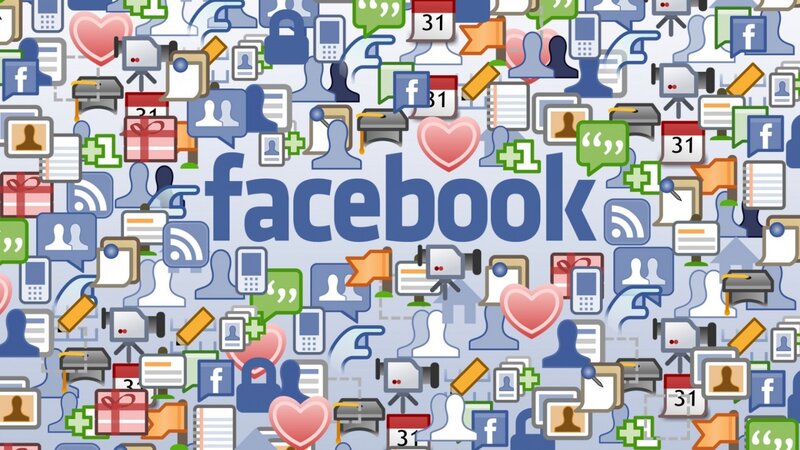Facebook app icon collage