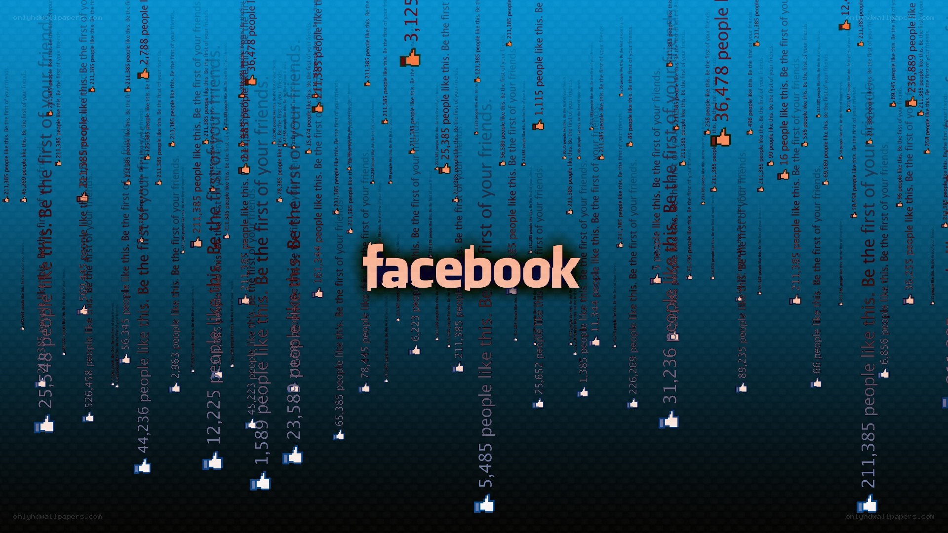 Facebook like counts collage