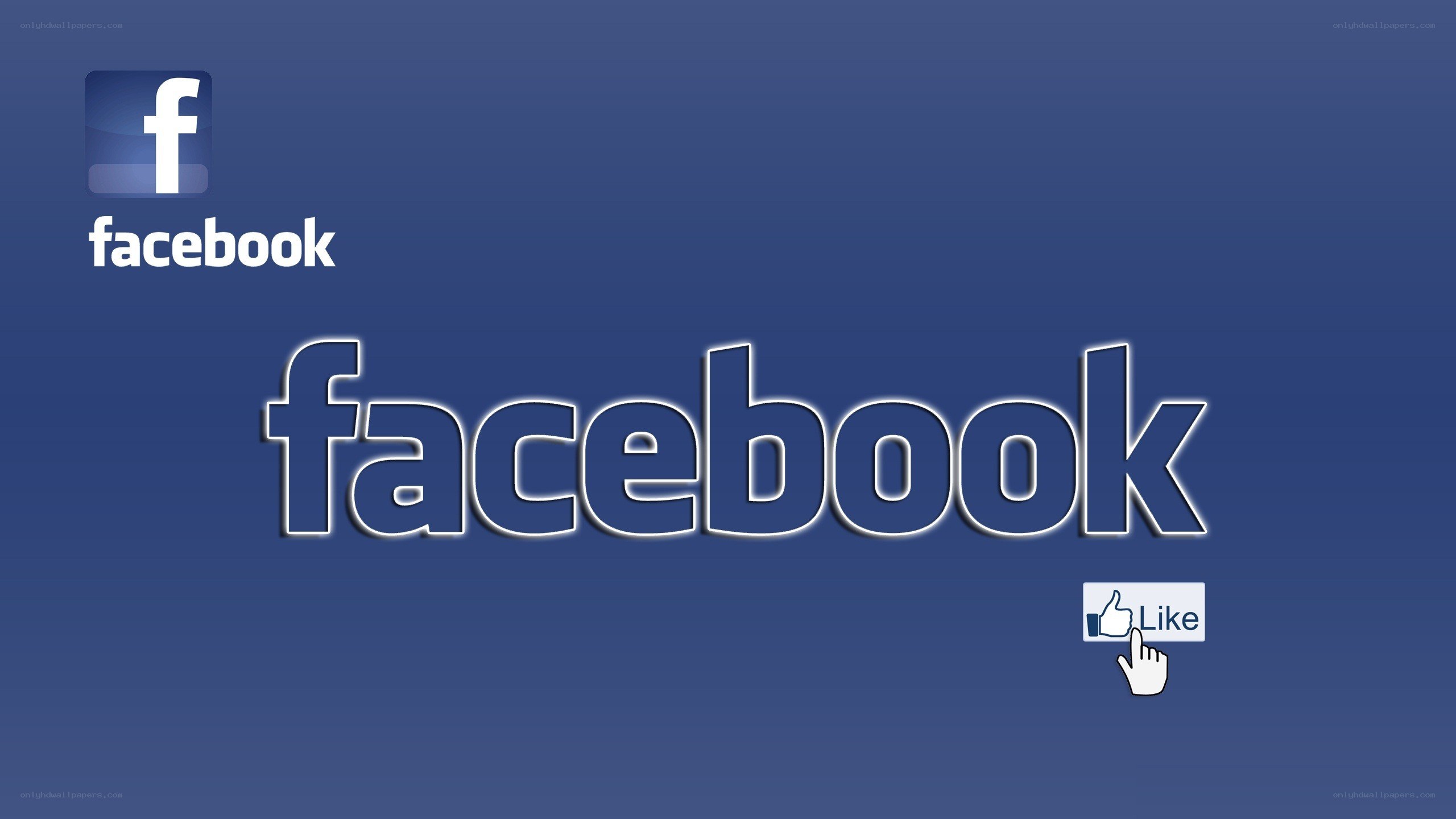 Facebook logo and like button
