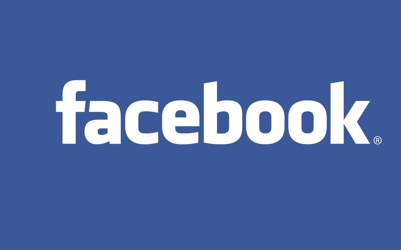Facebook logo on blue