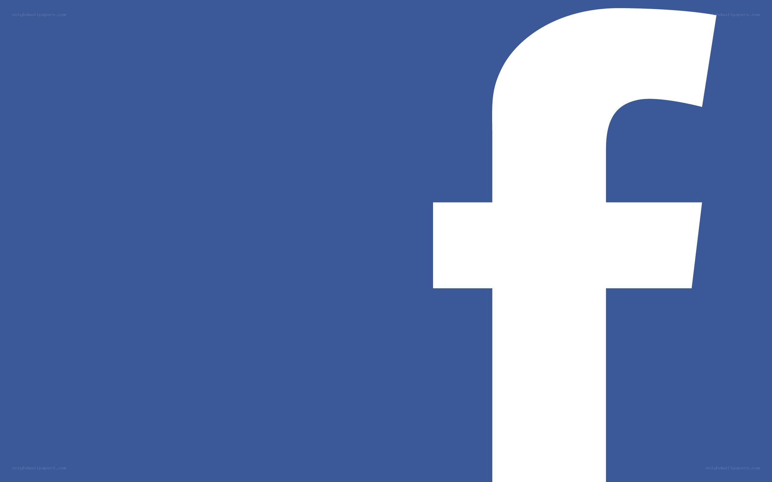 Facebook logo on blue background