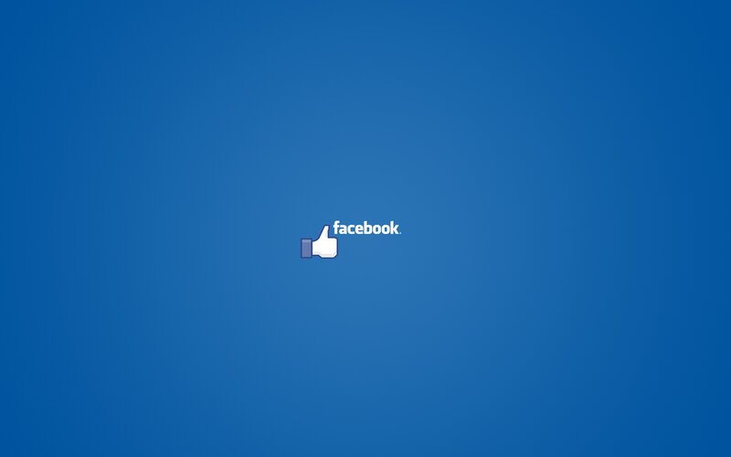 Facebook logo on blue background